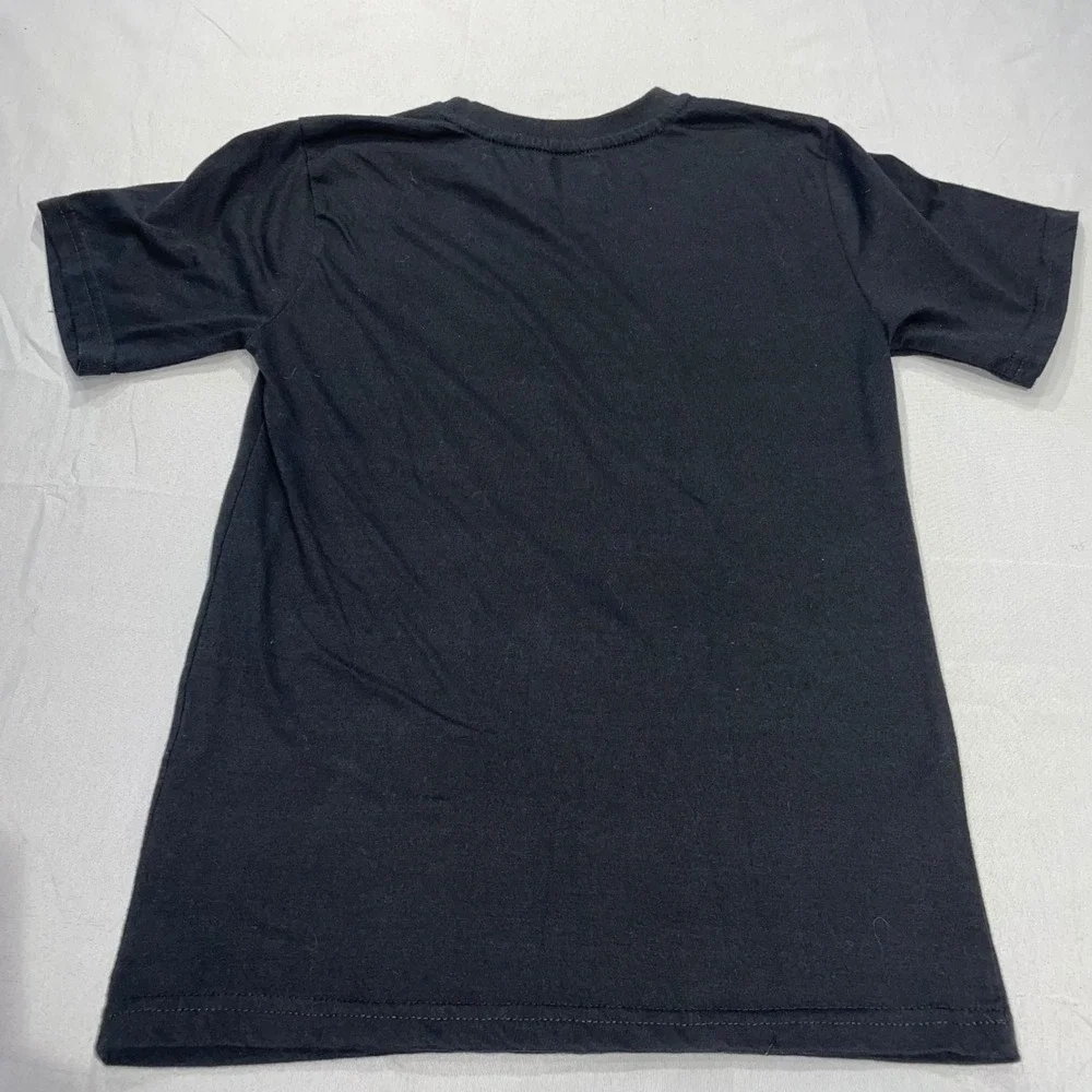 Tapout Kids Boys Black Graphic T-Shirt Gold‎ White Logo Stars Size M 10/12